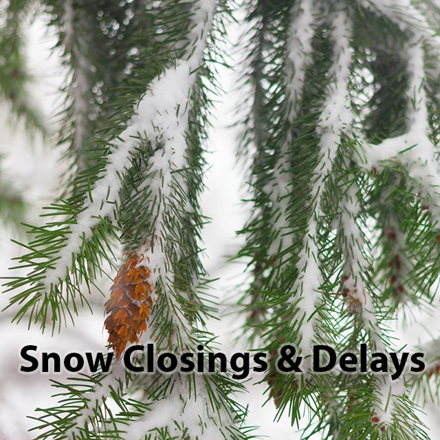 snow closing and delays 640