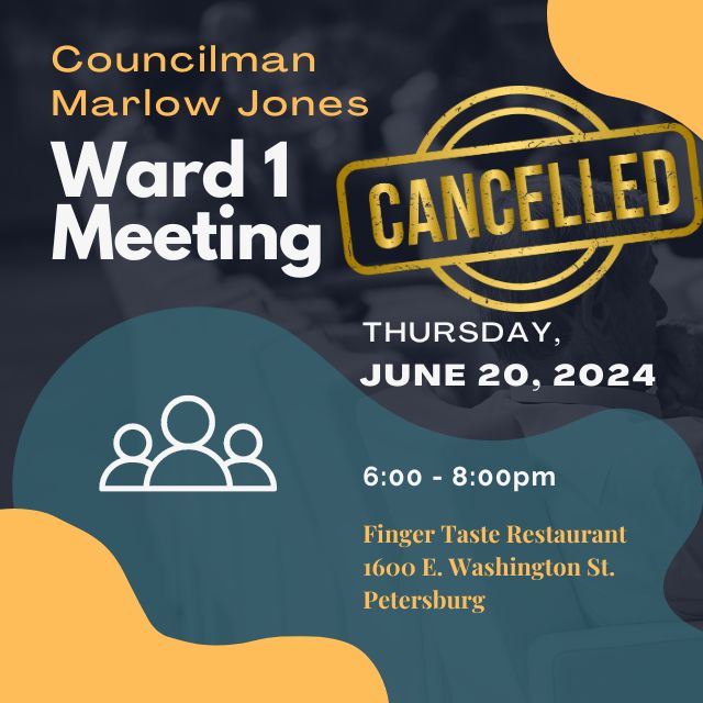 Jones Ward meeting cancelled
