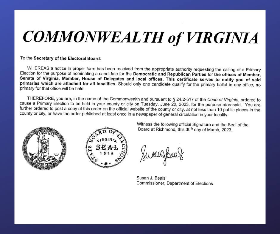 Primary Notice Dems June 2023