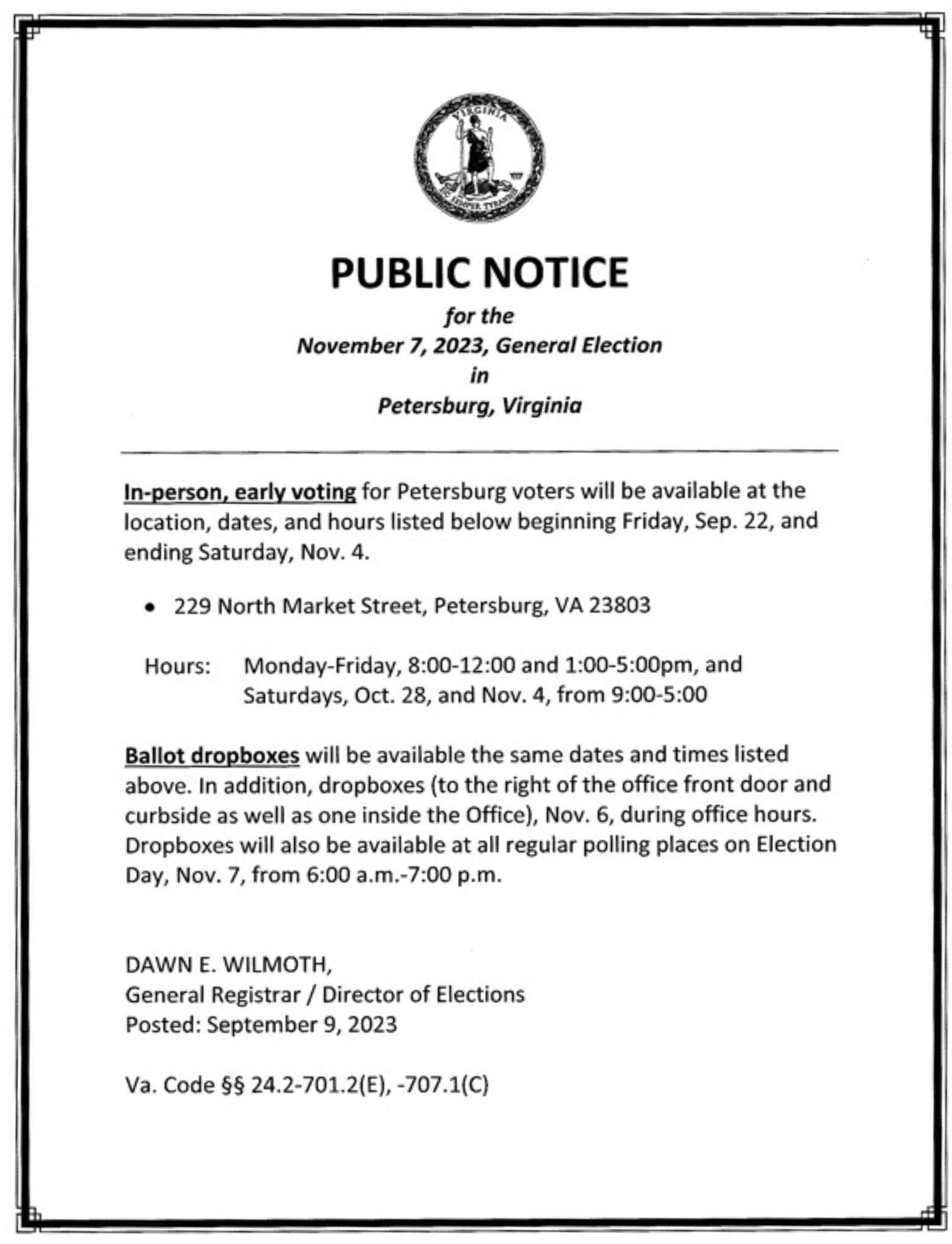 Early Voting copy